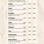 Menu Dar El Benna Marrakech June 2023 481222